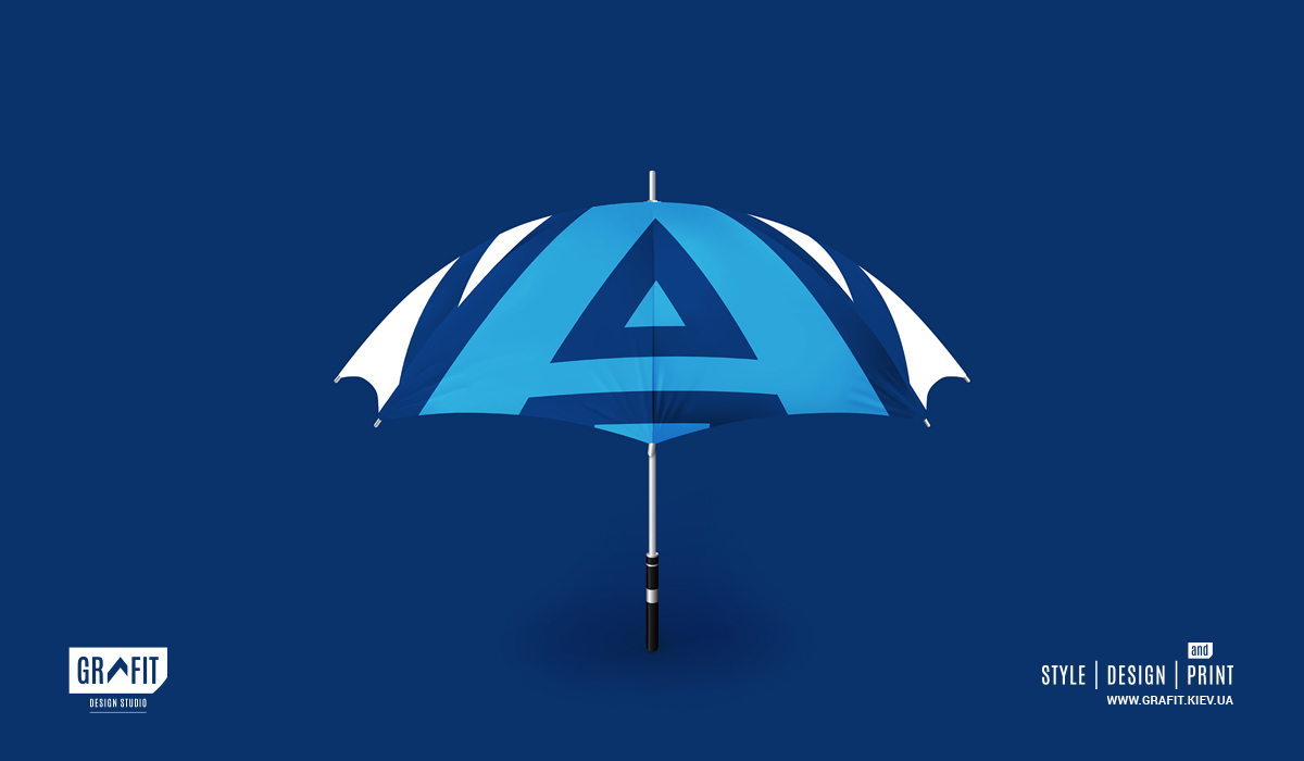 Розробка логотипу та фірмового стилю бухгалтерської компанії - дизайн парасольки