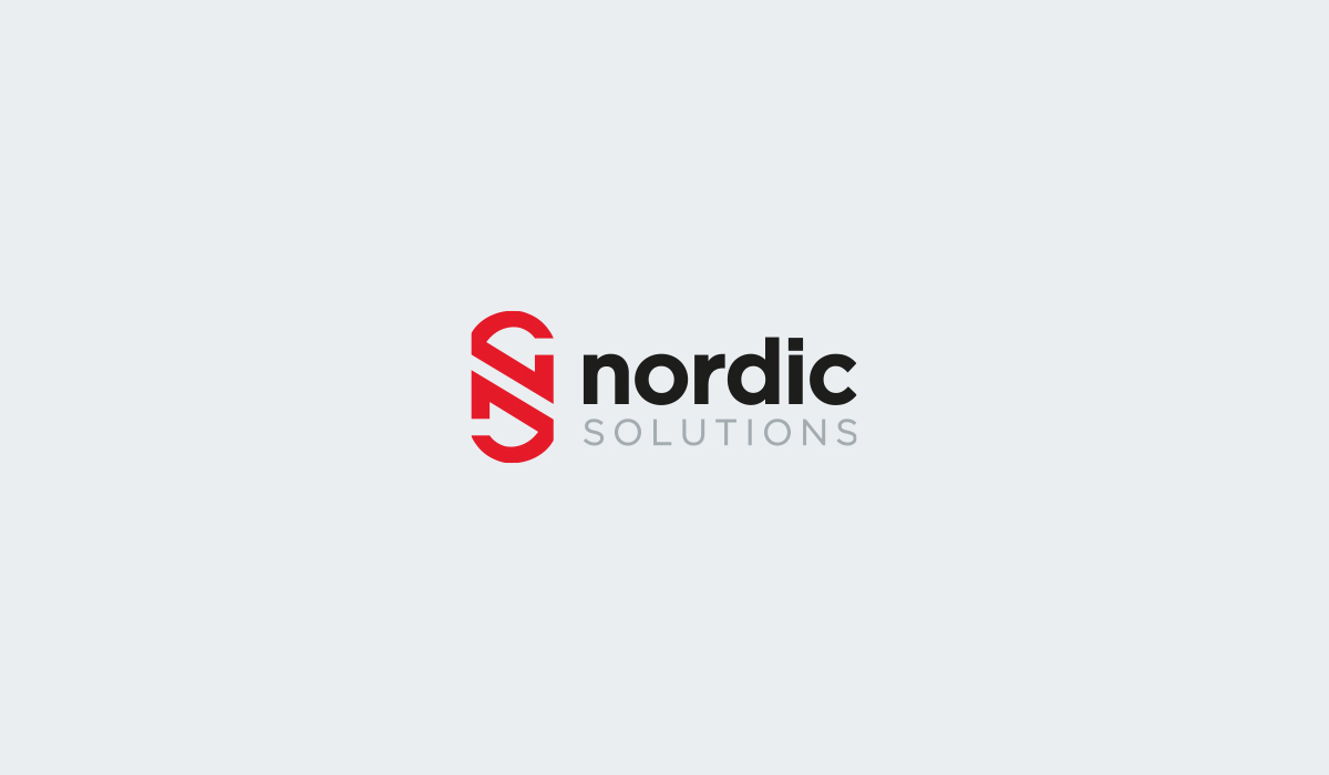 Розробка логотипу компанії Nordic Solutions - білий