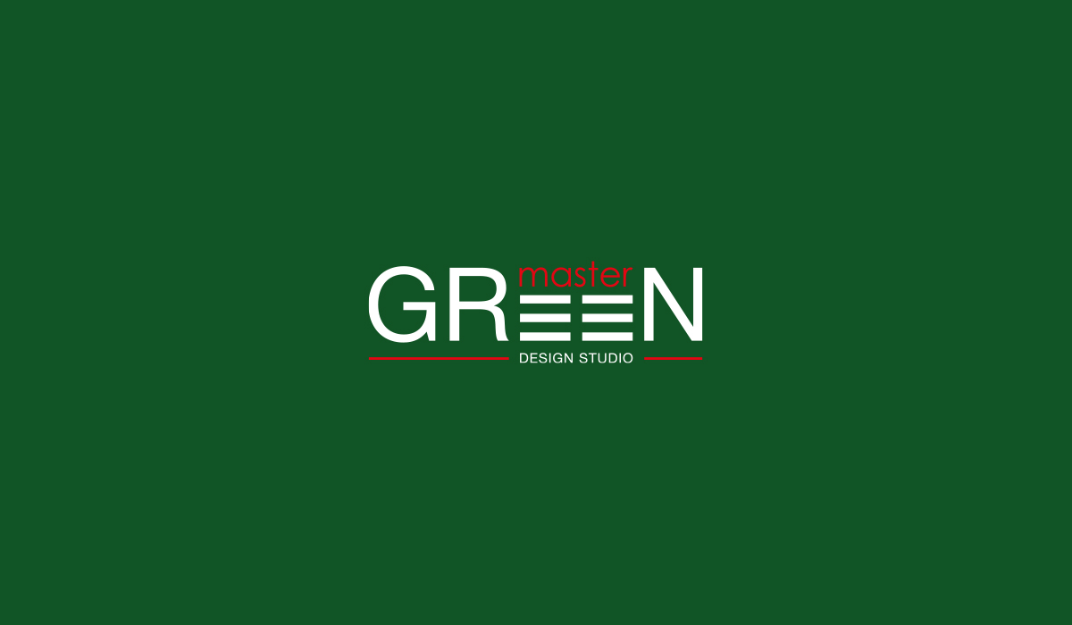 Розробка логотипу студії ландшафтного дизайну - зелений фон